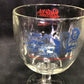 Deters Dairy Farm Stemed Goblet Quincy Illinois, Vintage Milk Advertising Glass,
