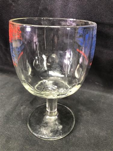 Deters Dairy Farm Stemed Goblet Quincy Illinois, Vintage Milk Advertising Glass,