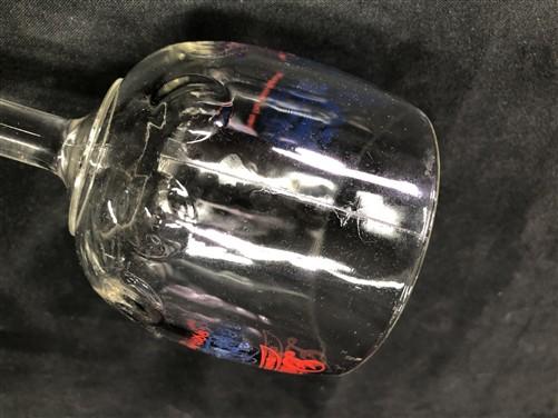 Deters Dairy Farm Stemed Goblet Quincy Illinois, Vintage Milk Advertising Glass,