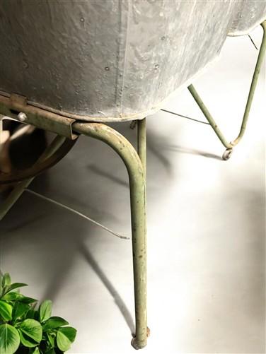 Wash Tubs - Wheeling Galvanized Double Wash Tub, Beer Cooler, Flower Pot Stand Bucket A29, by The Old Grainery (Americana,...