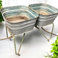 Wash Tubs - Wheeling Galvanized Double Wash Tub, Beer Cooler, Flower Pot Stand Bucket A29, by The Old Grainery (Americana,...