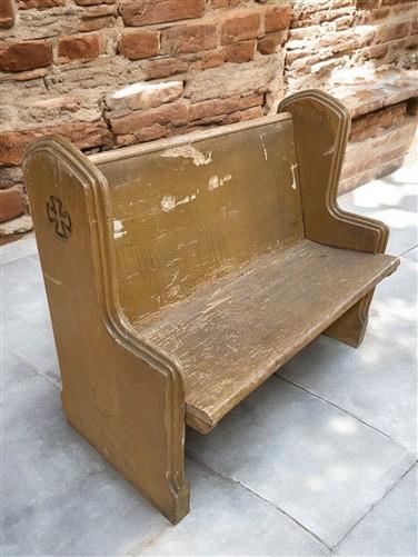 Church Pew - Wood Church Pew Bench (44x20) Vintage Porch Garden Bench, Entryway Bench, B25 by The Old Grainery (antique, a...