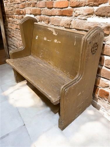 Church Pew - Wood Church Pew Bench (44x20) Vintage Porch Garden Bench, Entryway Bench, B25 by The Old Grainery (antique, a...