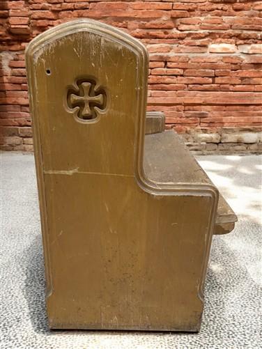 Church Pew - Wood Church Pew Bench (44x20) Vintage Porch Garden Bench, Entryway Bench, B25 by The Old Grainery (antique, a...