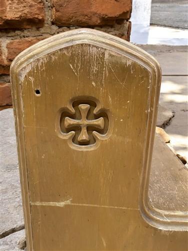 Church Pew - Wood Church Pew Bench (44x20) Vintage Porch Garden Bench, Entryway Bench, B25 by The Old Grainery (antique, a...