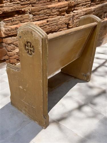 Church Pew - Wood Church Pew Bench (44x20) Vintage Porch Garden Bench, Entryway Bench, B25 by The Old Grainery (antique, a...