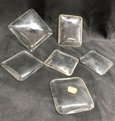 Clock parts - 6 Vintage Convex Curved Dome Glass Clock Faces, Glass Replacement Parts Lot B, by The Old Grainery (Clear, C...
