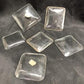 Clock parts - 6 Vintage Convex Curved Dome Glass Clock Faces, Glass Replacement Parts Lot B, by The Old Grainery (Clear, C...