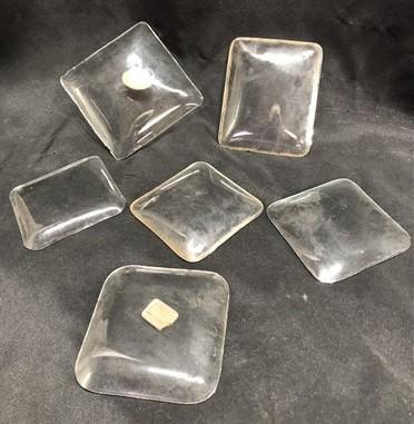 Clock parts - 6 Vintage Convex Curved Dome Glass Clock Faces, Glass Replacement Parts Lot B, by The Old Grainery (Clear, C...