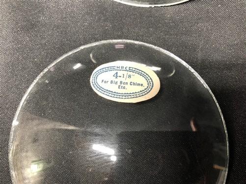 Clock parts - 8 Vintage Convex Curved Dome Glass Clock Faces, Glass Replacement Parts Lot C, by The Old Grainery (Clear, c...