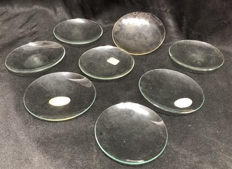 Clock parts - 8 Vintage Convex Curved Dome Glass Clock Faces, Glass Replacement Parts Lot C, by The Old Grainery (Clear, c...