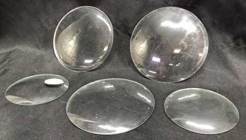 Clock parts - 5 Vintage Convex Curved Dome Glass Clock Faces, Glass Replacement Parts Lot F, by The Old Grainery (big ben,...