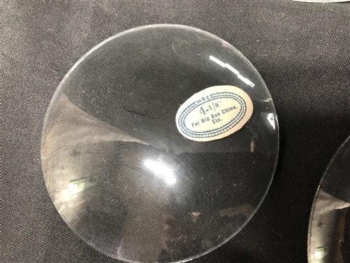 5 Vintage Convex Curved Dome Glass Clock Faces, Glass Replacement Parts Lot F,