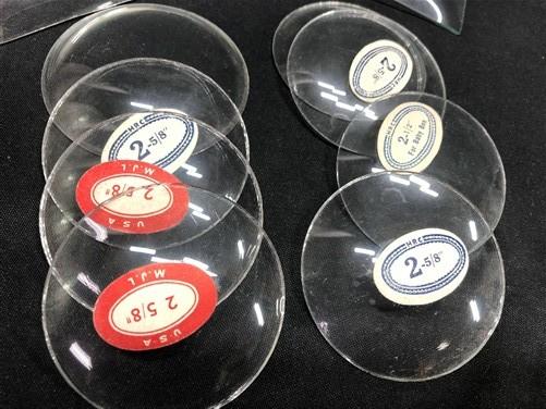 Clock parts - 12 Vintage Convex Curved Dome Glass Clock Faces, Glass Replacement Parts Lot G, by The Old Grainery (Baby be...