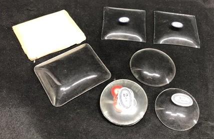 Clock parts - 12 Vintage Convex Curved Dome Glass Clock Faces, Glass Replacement Parts Lot G, by The Old Grainery (Baby be...