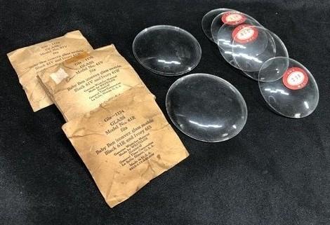 Clock parts - 12 Vintage Convex Curved Dome Glass Clock Faces, Glass Replacement Parts Lot H, by The Old Grainery (Baby be...