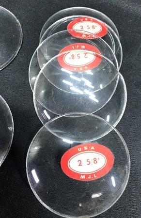 12 Vintage Convex Curved Dome Glass Clock Faces, Glass Replacement Parts Lot H,