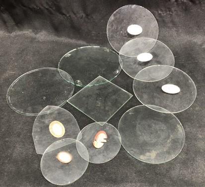 10 Vintage Glass Clock Faces, NOS Vintage Glass Replacement Parts Lot I,