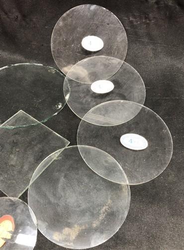 10 Vintage Glass Clock Faces, NOS Vintage Glass Replacement Parts Lot I,