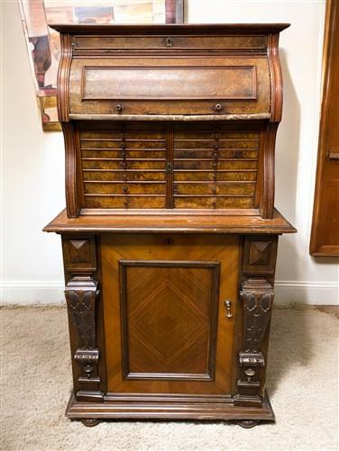 Vintage Cabinet - Roll Top Dental Cabinet, Vintage Apothecary Cabinet, Clerk's Filing Cabinet by The Old Grainery (Art Déc...