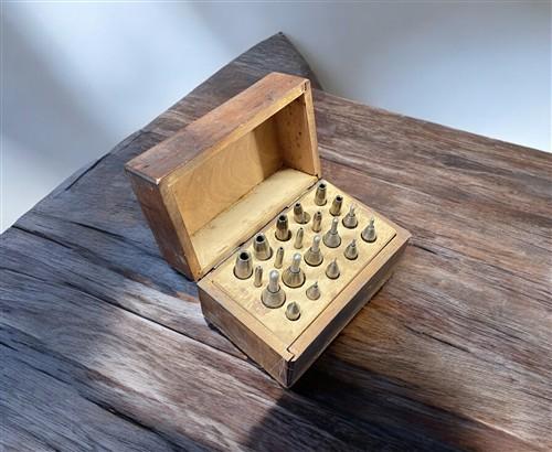 Watch tool - 20 Piece Staking Set Punch Stakes, Vintage Watchmaker Tools, Original Wood Box, by The Old Grainery (antique...