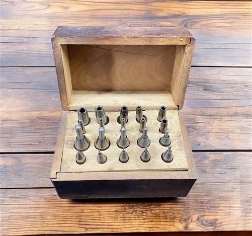 Watch tool - 20 Piece Staking Set Punch Stakes, Vintage Watchmaker Tools, Original Wood Box, by The Old Grainery (antique...