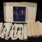 Flat ware - Oneida Community Flight Silverplate, NIB Silverware Place Setting, Serving Set by The Old Grainery (51 pieces,...