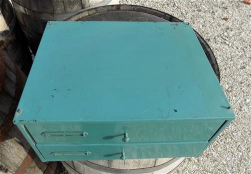 File Cabinet - 2 Drawer Watch Part Metal File Cabinet, Vintage Organizer, Craft Part Storage E, by The Old Grainery (2 dra...