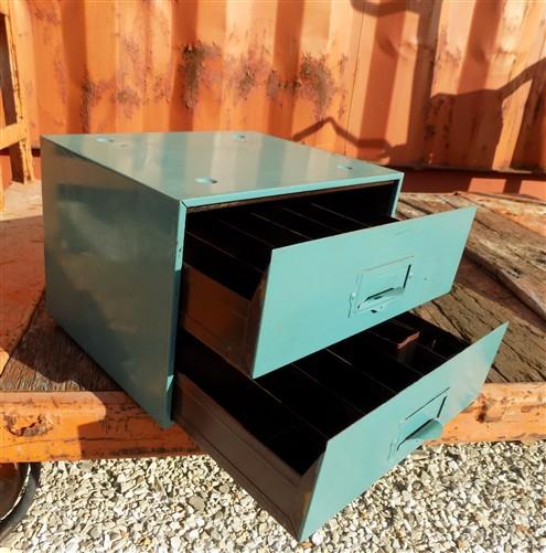 2 Drawer Cabinet - 2 Drawer Watch Part Metal File Cabinet, Vintage Organizer, Craft Part Storage F, by The Old Grainery (2...