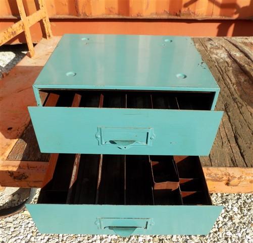 2 Drawer Cabinet - 2 Drawer Watch Part Metal File Cabinet, Vintage Organizer, Craft Part Storage F, by The Old Grainery (2...