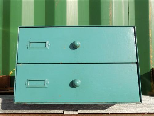 2 Drawer Watch Part Metal File Cabinet, Vintage Organizer, Craft Part Storage G,
