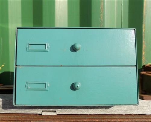 2 Drawer Watch Part Metal File Cabinet, Vintage Organizer, Craft Part Storage G,
