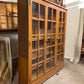 Oak Bookcase, Vintage China Cabinet Kitchen Cabinet, Display Case 3 Door Cabinet