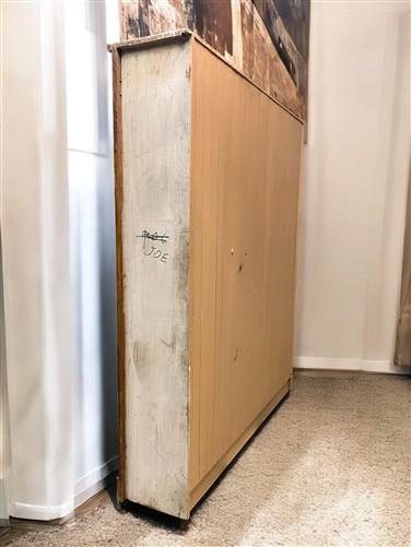 Oak Bookcase, Vintage China Cabinet Kitchen Cabinet, Display Case 3 Door Cabinet