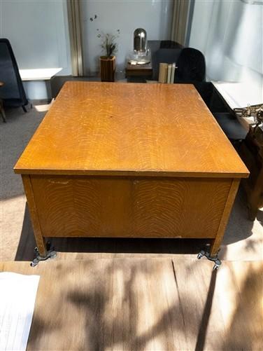 Desk - 5' Oak Partner Desk, Vintage Executive Wooden Desk, Teacher's Mid Century Desk by The Old Grainery (5' Desk, Comput...