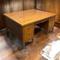 Desk - 5' Oak Partner Desk, Vintage Executive Wooden Desk, Teacher's Mid Century Desk by The Old Grainery (5' Desk, Comput...