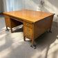 Desk - 5' Oak Partner Desk, Vintage Executive Wooden Desk, Teacher's Mid Century Desk by The Old Grainery (5' Desk, Comput...