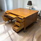 Desk - 5' Oak Partner Desk, Vintage Executive Wooden Desk, Teacher's Mid Century Desk by The Old Grainery (5' Desk, Comput...