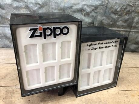 Zippo Lighter Countertop Display Case, Vintage Zippo Retail Display Advertising