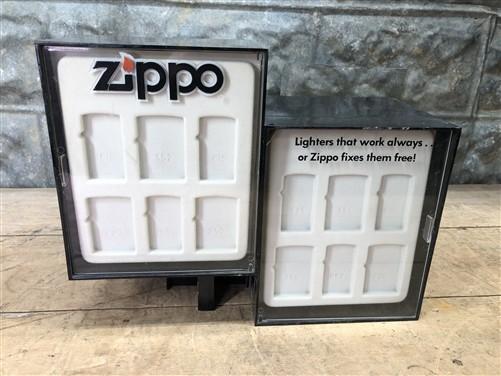 Zippo Lighter Countertop Display Case, Vintage Zippo Retail Display Advertising