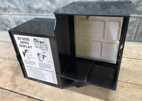 Zippo Lighter Countertop Display Case, Vintage Zippo Retail Display Advertising