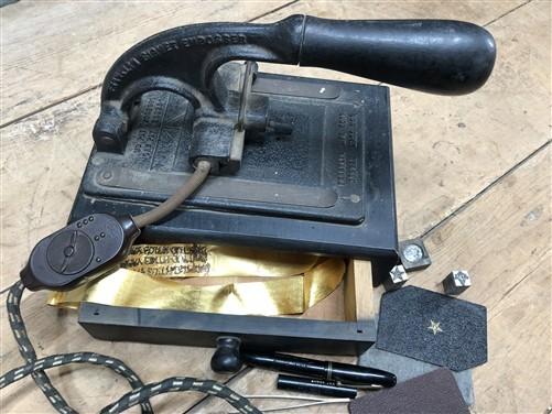 Embosser - Franklin Signet Embosser Imprinter Hot Foil Stamping Machine, Vintage Jeweler, by The Old Grainery (canton mass...