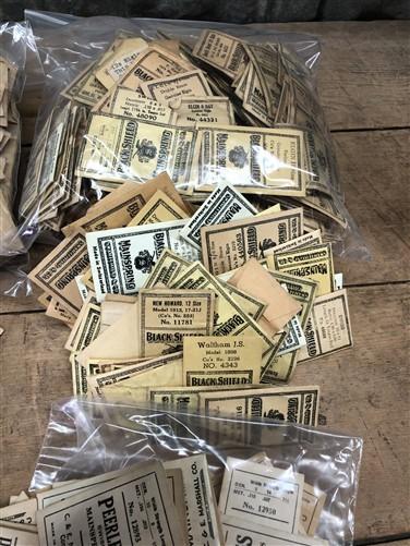 Watch parts - Watch Mainsprings Lot, NOS Watch Component Movement Parts, Replacement Parts, by The Old Grainery (black shi...