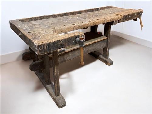 Workbench - Rustic Work table, Vintage Carpenter's Workbench, Woodworking Console Table, N by The Old Grainery (Carpenter...