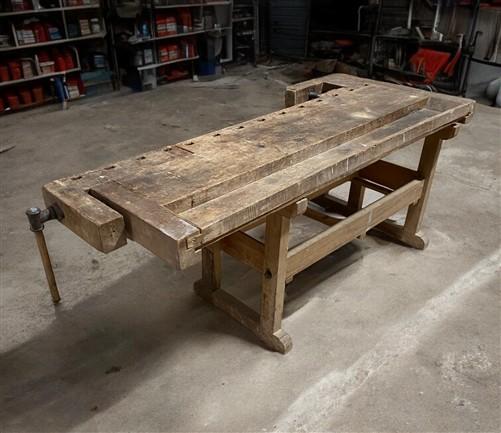 Workbench - Rustic Work table, Vintage Carpenter's Workbench, Woodworking Console Table, S by The Old Grainery (Carpenter...