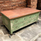Heavy Duty Workbench, Vintage Rustic Work Table, Factory Work Table Cabinet, A