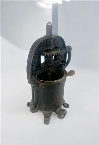 Enterprise 2 Quart Lard Press Cast Iron Sausage Stuffer Fruit