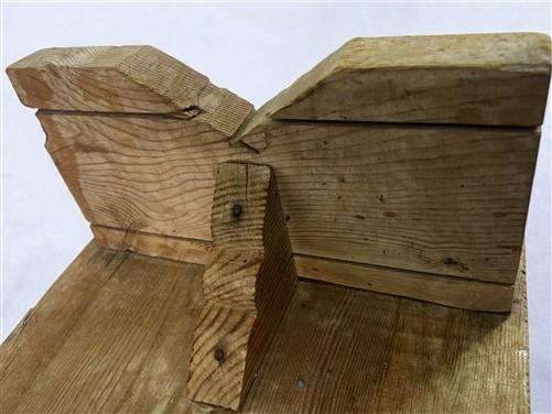 Wood Bread Board on Legs, Footed Cutting Board, Rustic Chopping Serving Board B,