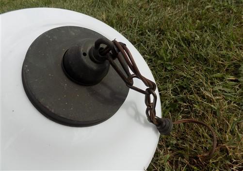 light fixture - Church Hanging Light Fixture, Pendant School Globe, Architectural Salvage A14, by The Old Grainery (ceilin...