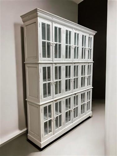 Triple Stack Bookcase, White Kitchen Hutch Cabinet, Kitchen Storage, Cupboard A3